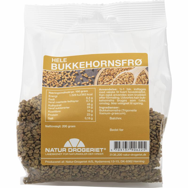 Bukkehornsfrø hele 200 g